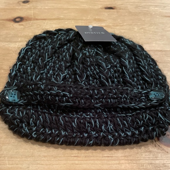 NWT Pistil Clara Black Noir Women’s Knit Beanie Art to Wear Cottagecore OS - Picture 1 of 8